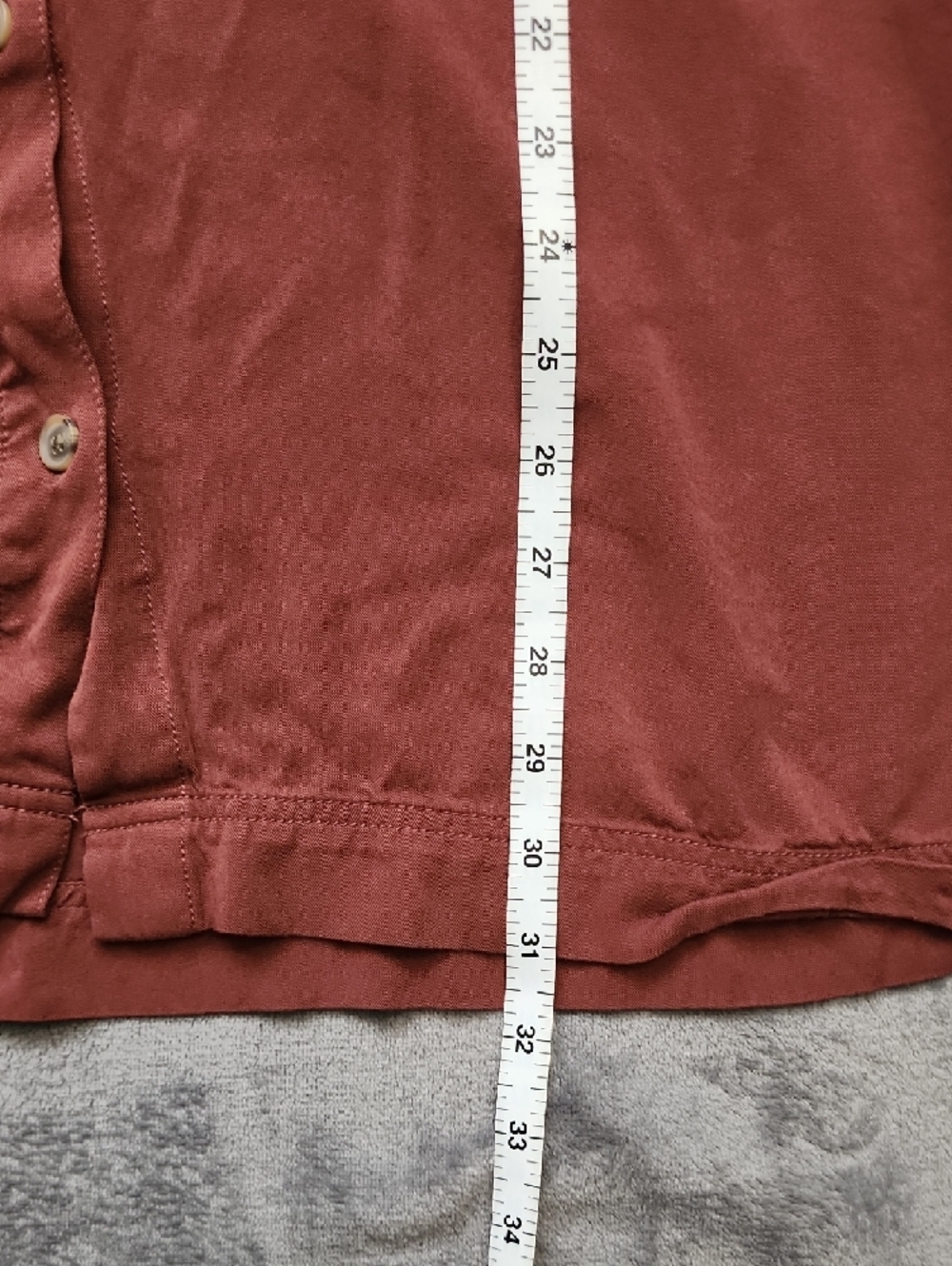 a.n.a Rust-Tone Button-Front Tie-Waist Mini Dress - Picture 4 of 6